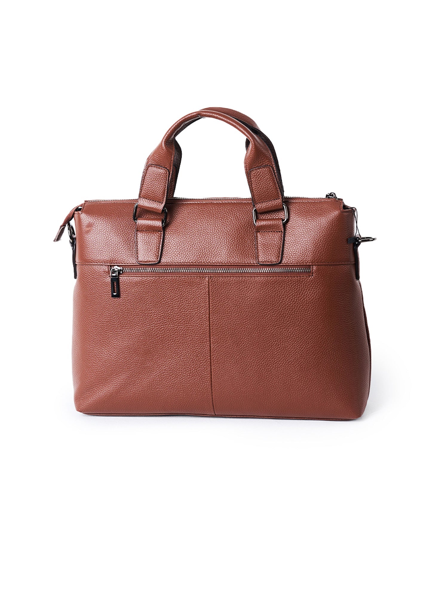 Full-Grain Leather Brown Work Tote Bag – Lightweight & Durable Office Carry