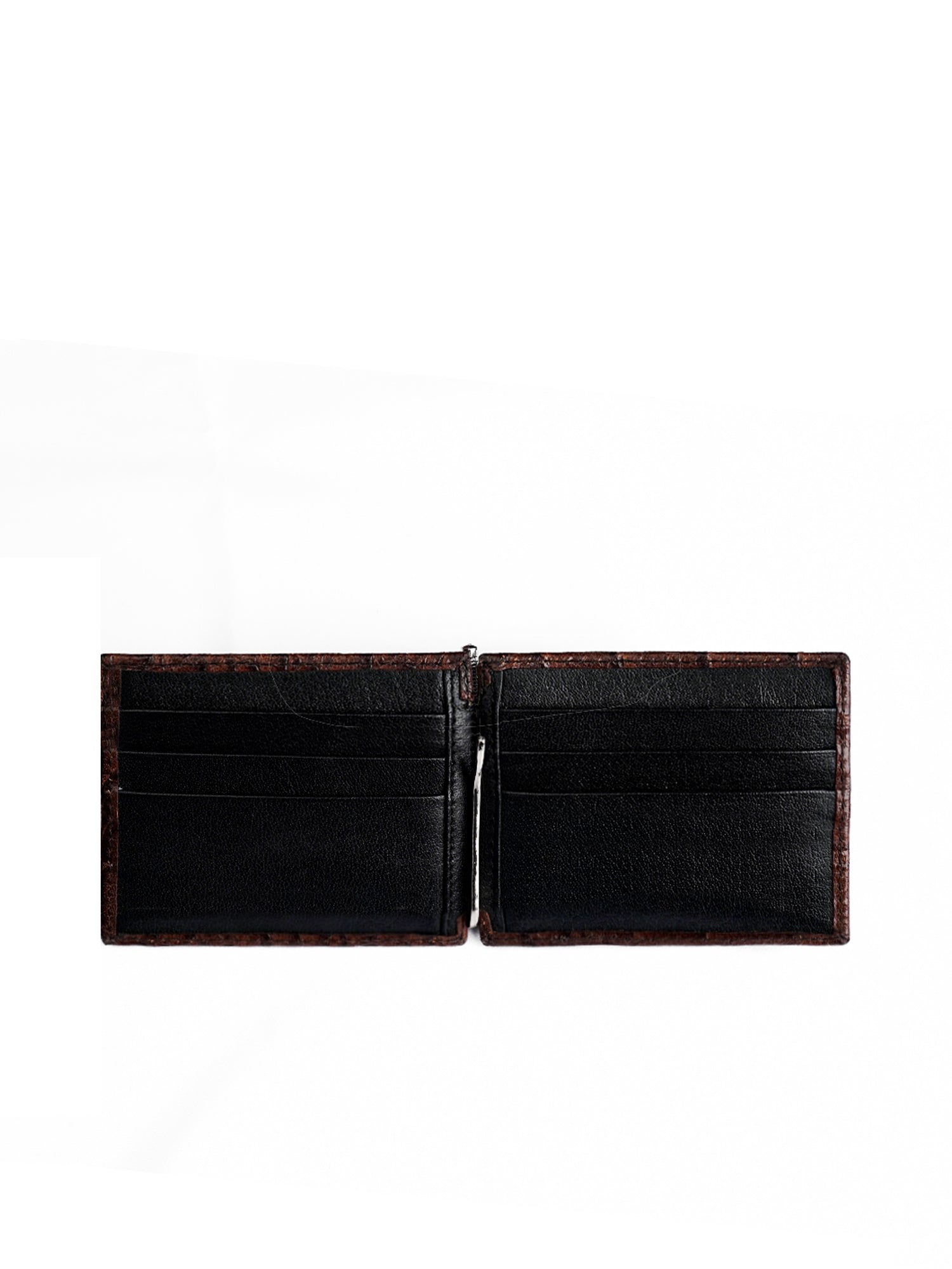 Men's Croc Pattern Design Full-Grain Leather Money Holder