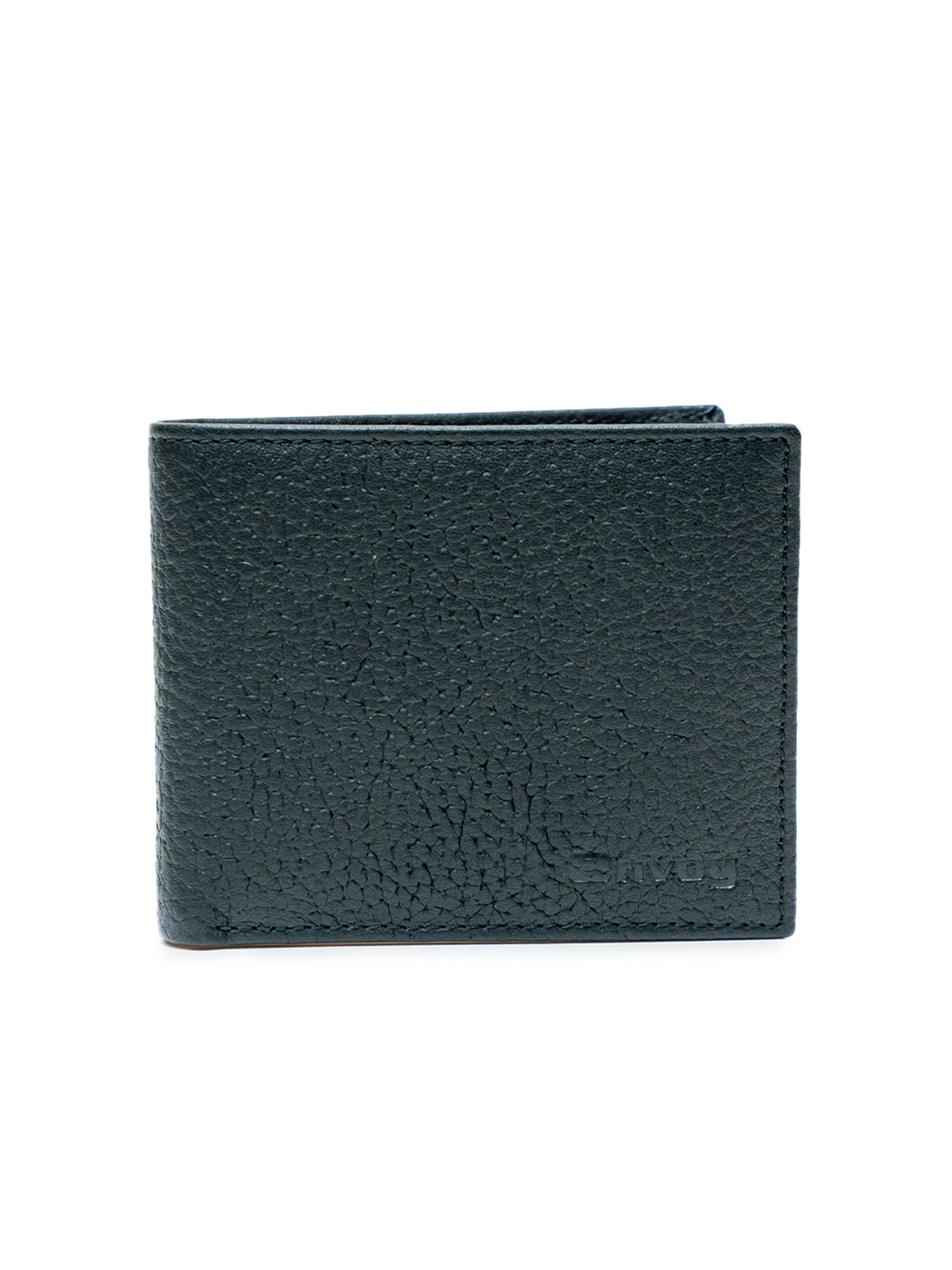 Men’s Textured Design Black with Inside Maroon Full Grain Leather Wallet