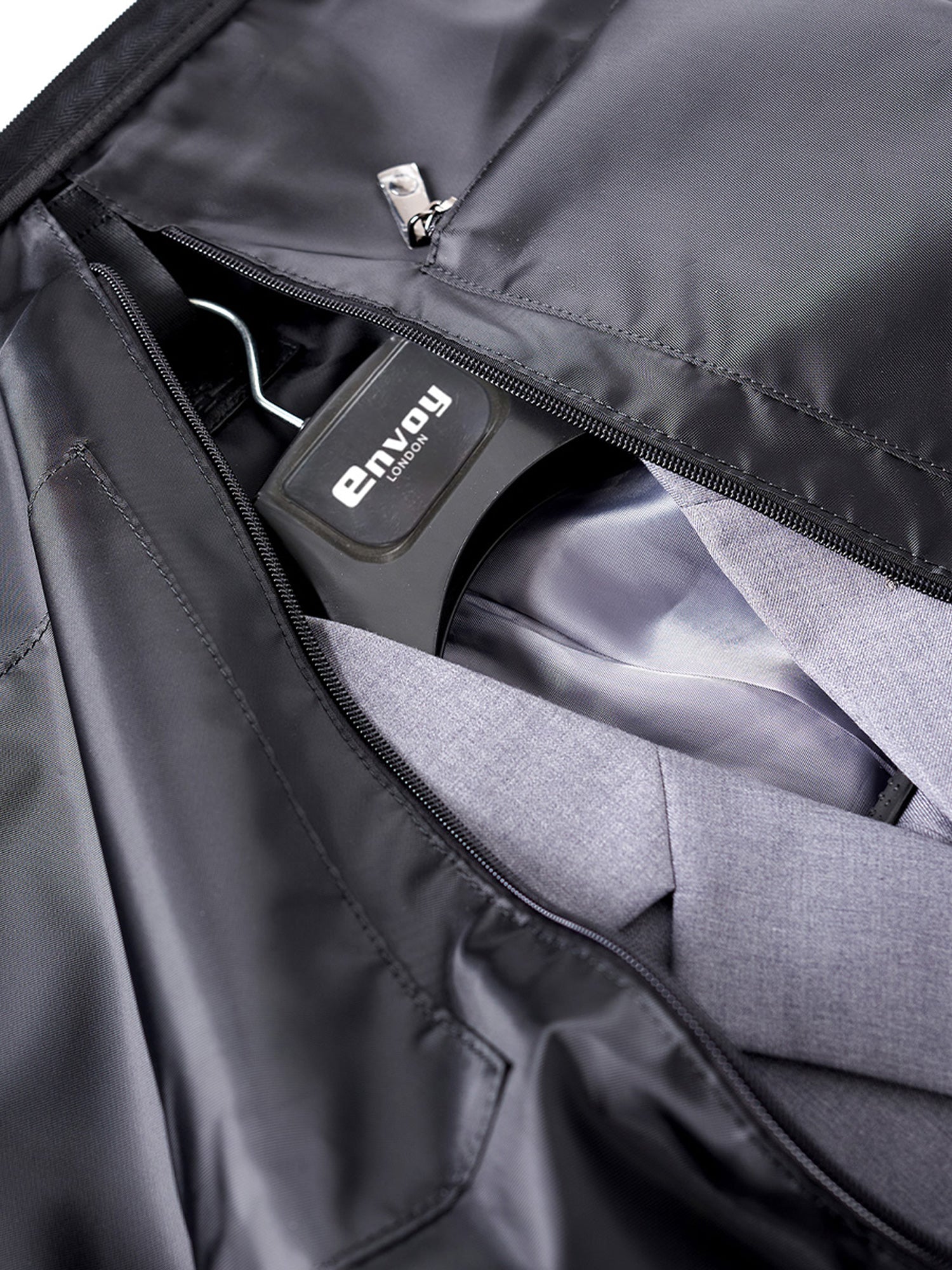 Microfiber Black Convertible Garment Duffle Bag – Lightweight Travel Suit Carrier