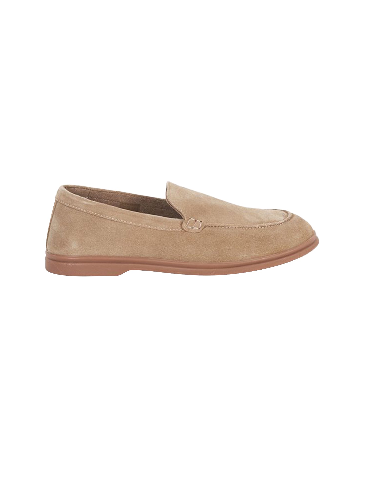 Beige Casual Suede Loafers Shoes