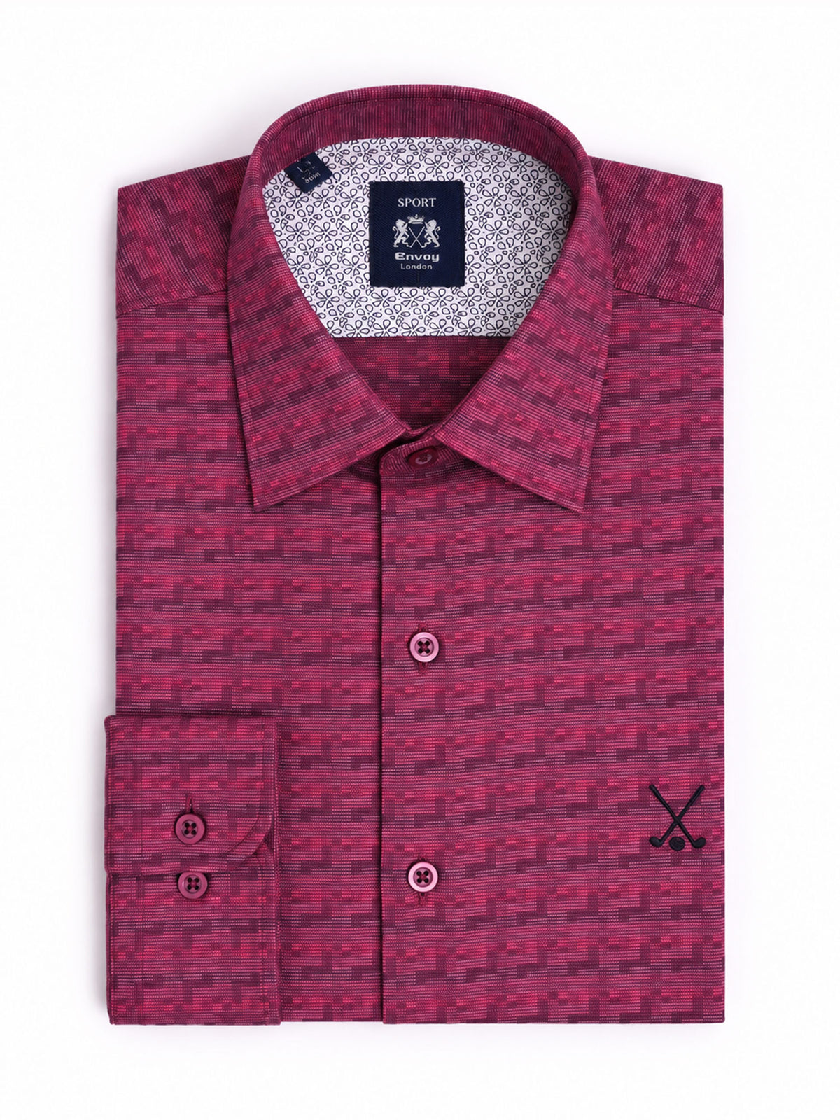 Peach Design Cotton Spandex Tailored Fit Shirt