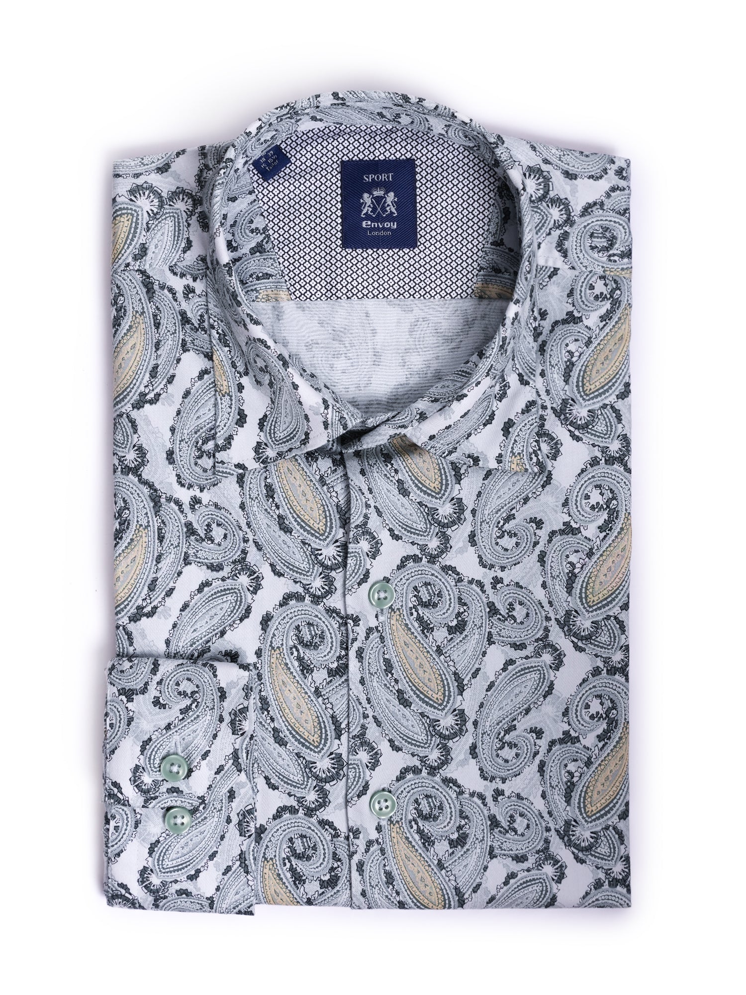 Ash Printed Cotton Tailored Fit Shirt