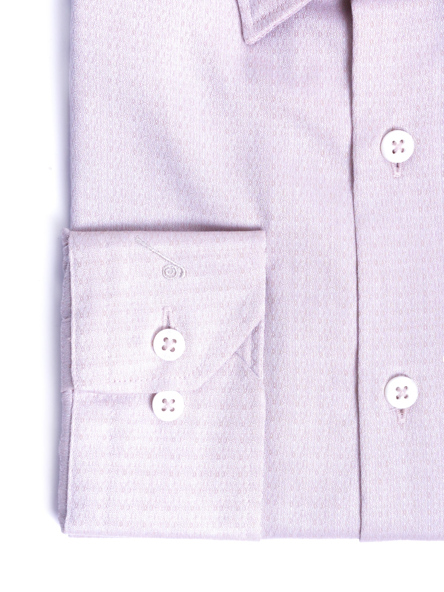 Beige Design Cotton Tailored Fit Shirt