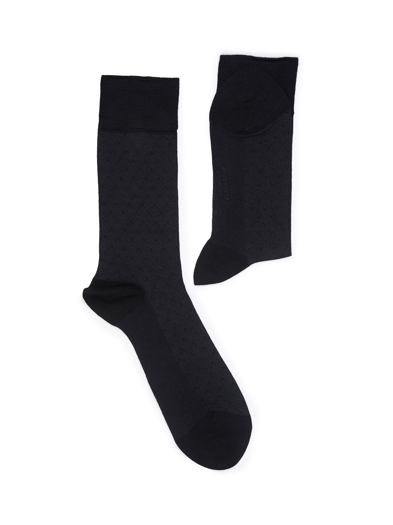 Black Bamboo Cotton Crew Socks