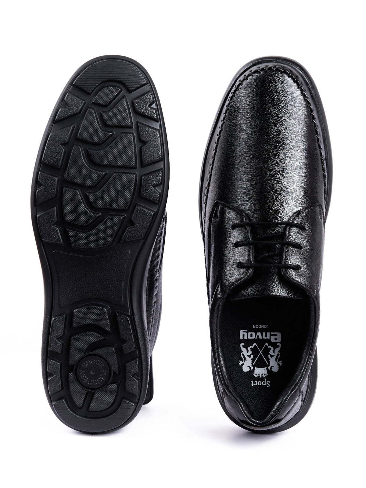 Full Grain Leather Embossed Lace-Up Shoes