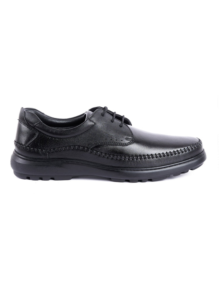 Full Grain Leather Embossed Lace-Up Shoes
