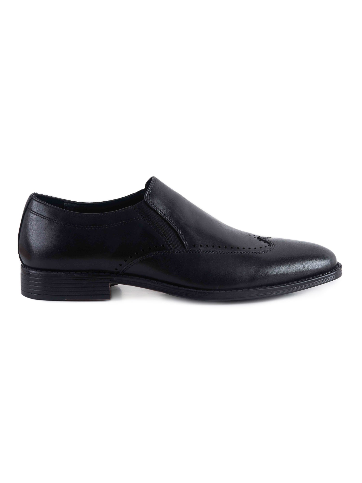 Full Grain Leather Wingtip Slip-On Shoes