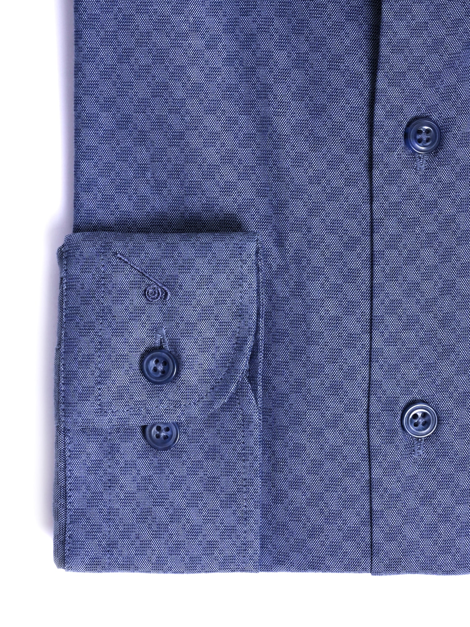 Blue Design Cotton Lycra Tailored Fit Shirt