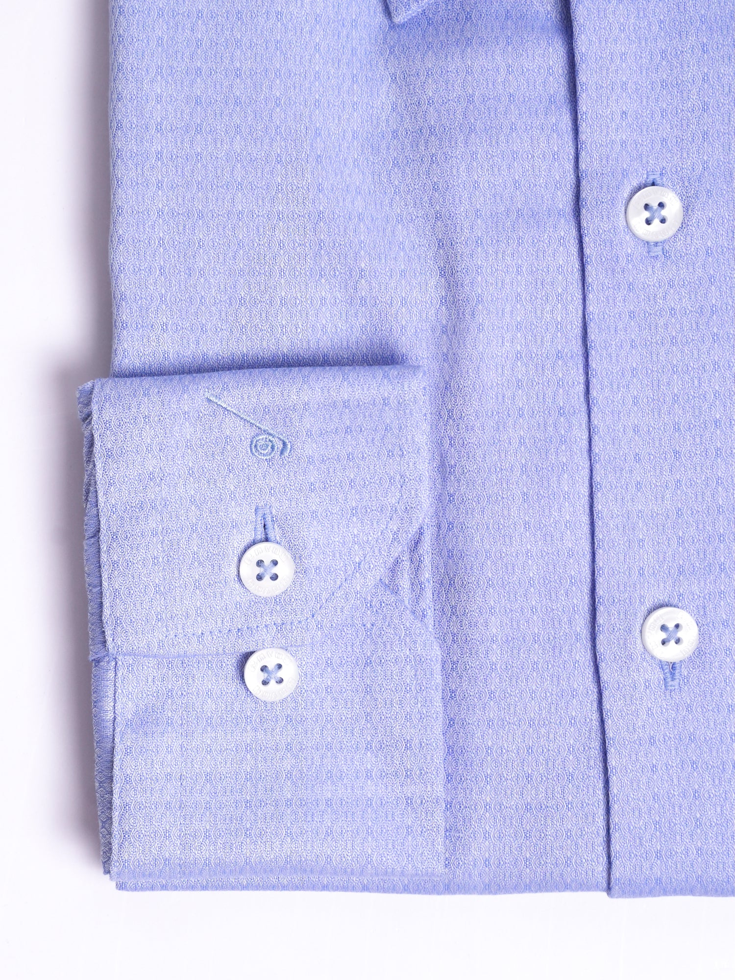 Blue Design Cotton Tailored Fit Shirt