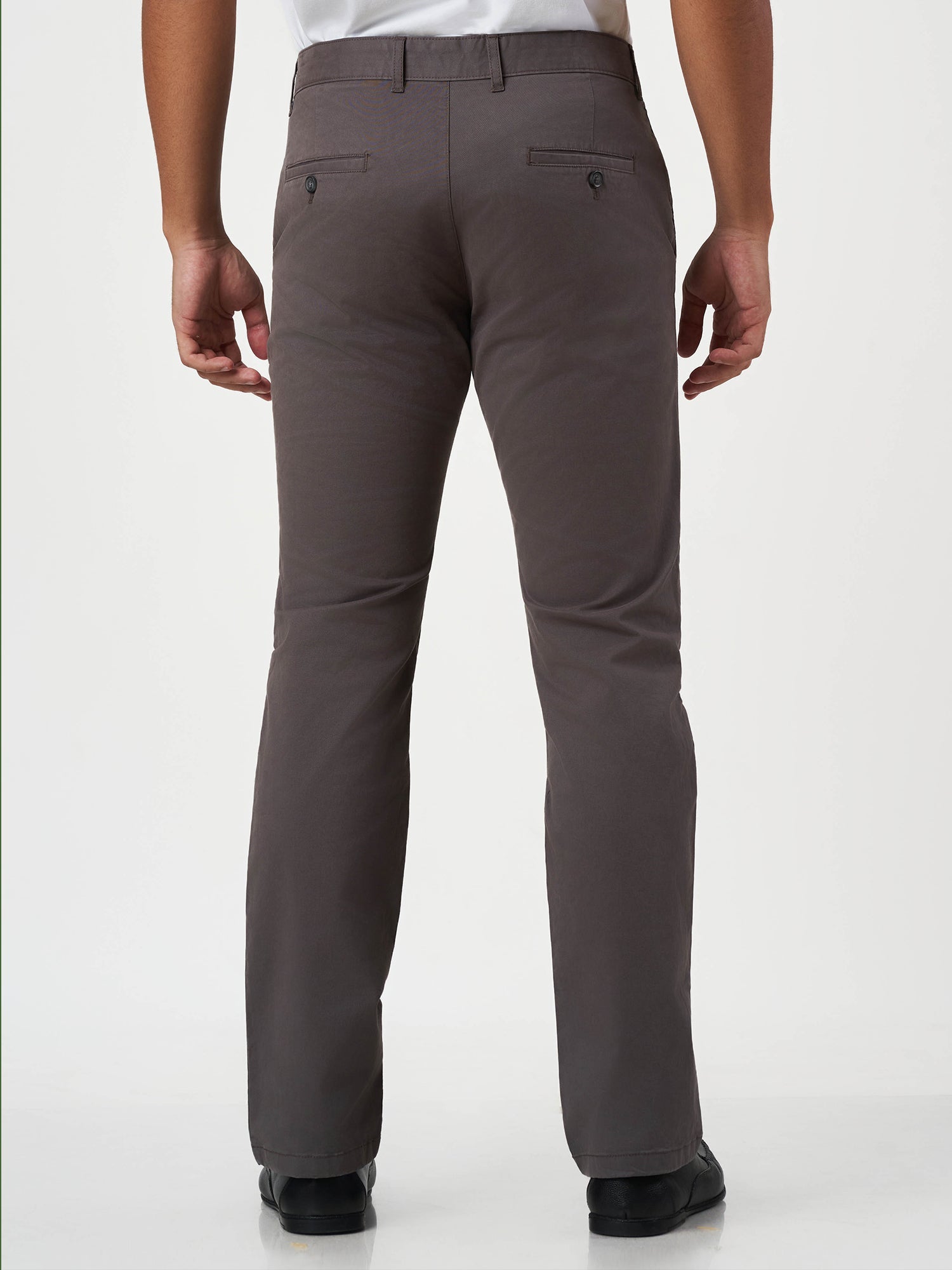 Smart Casual Brown Cotton Stretch Slim Fit Chinos