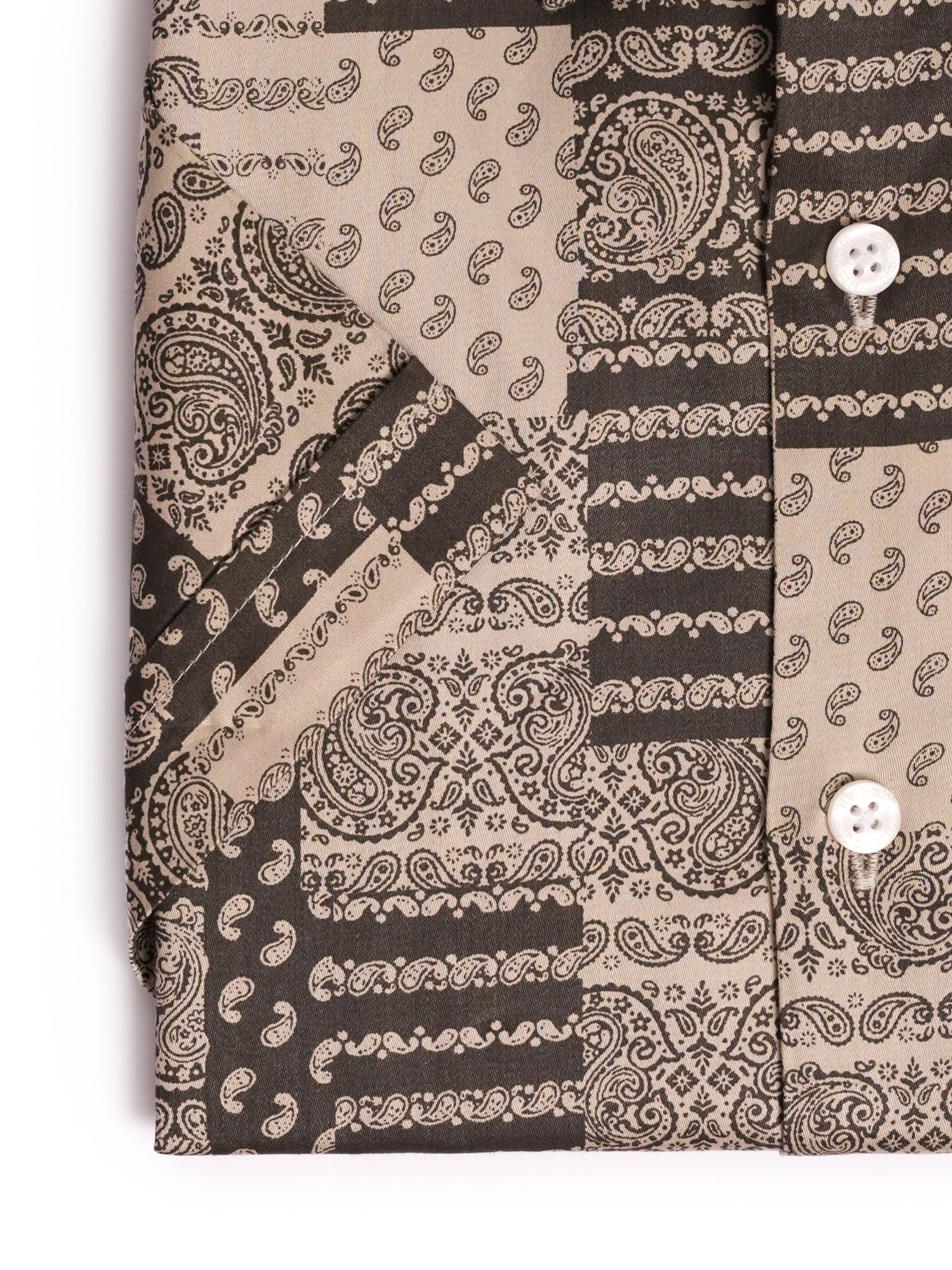 Brown Printed Cotton Regular Fit Casual Shirt