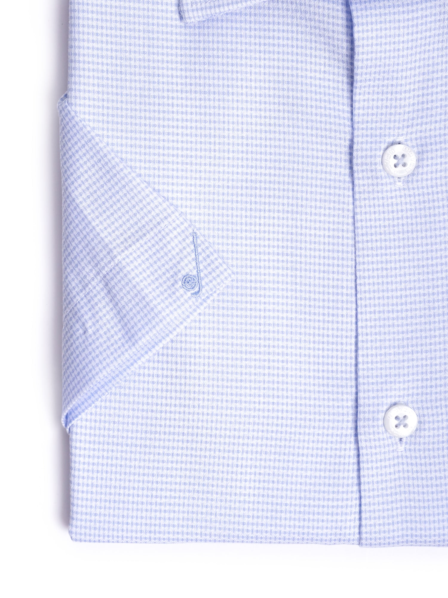 Light Blue Cotton Lycra Regular Fit Shirt