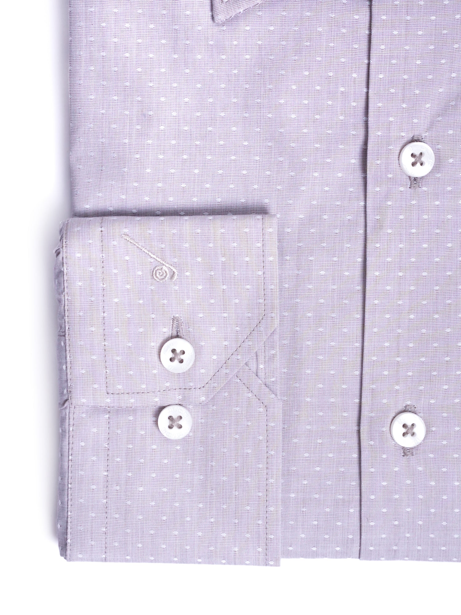 Light Brown Design Cotton Tailored Fit Shirt