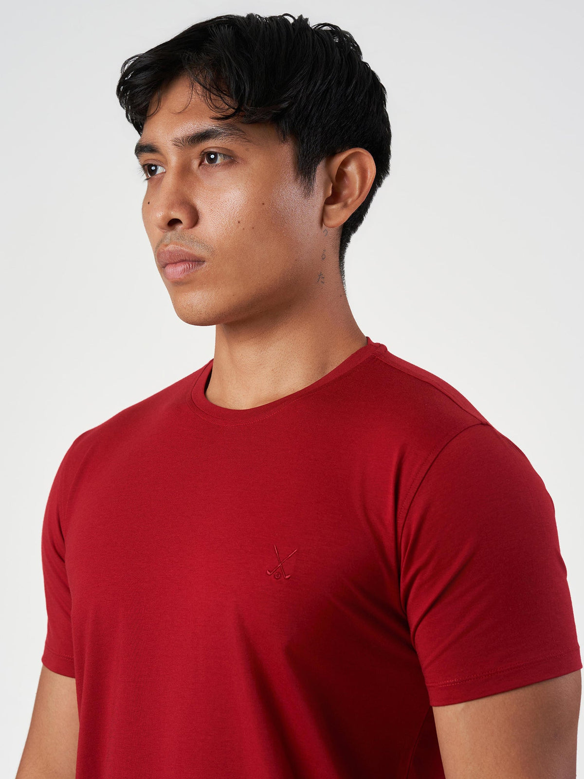 Maroon Plain Round Neck T-Shirt