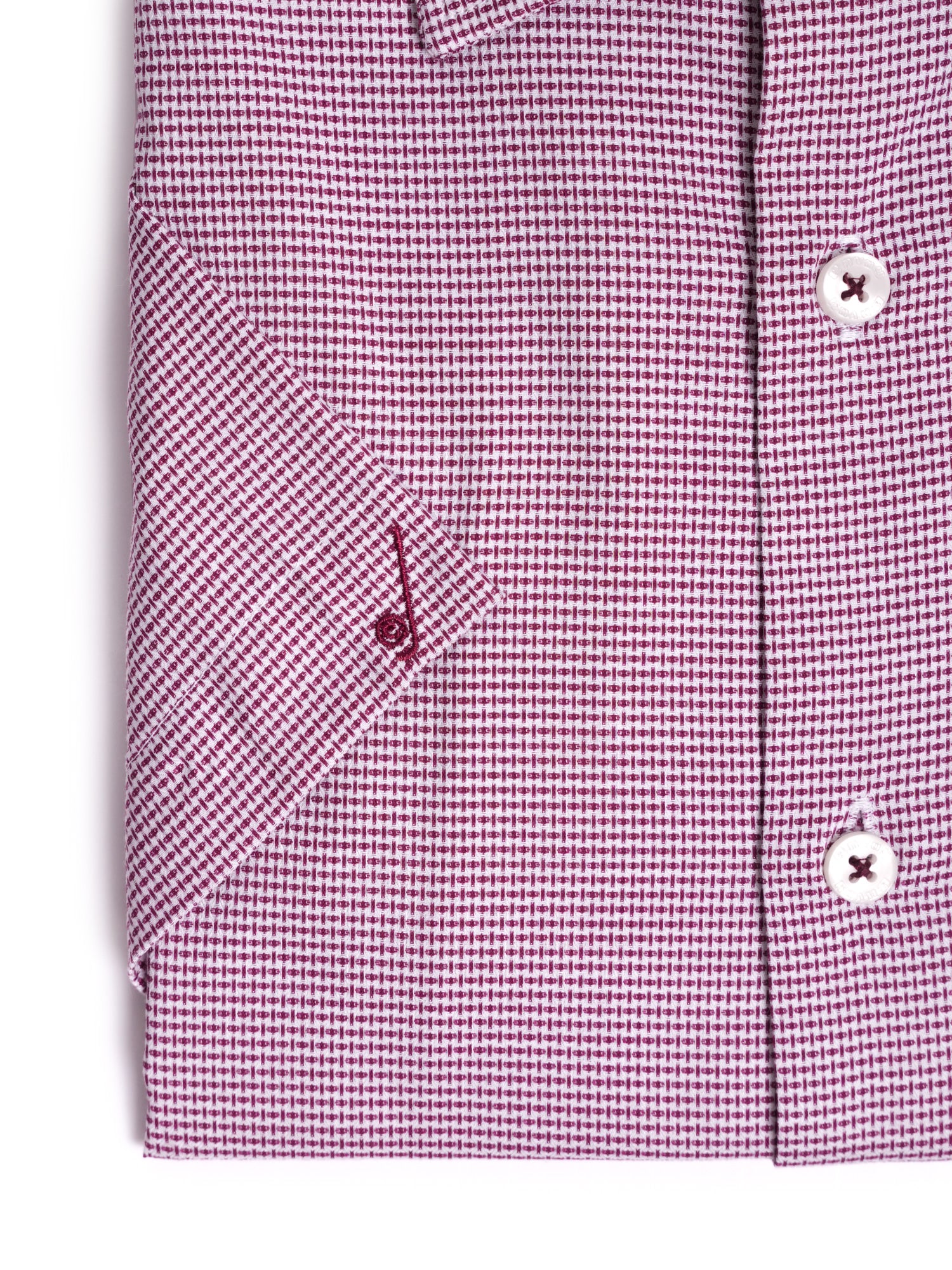 Red Cotton Lycra Regular Fit Shirt