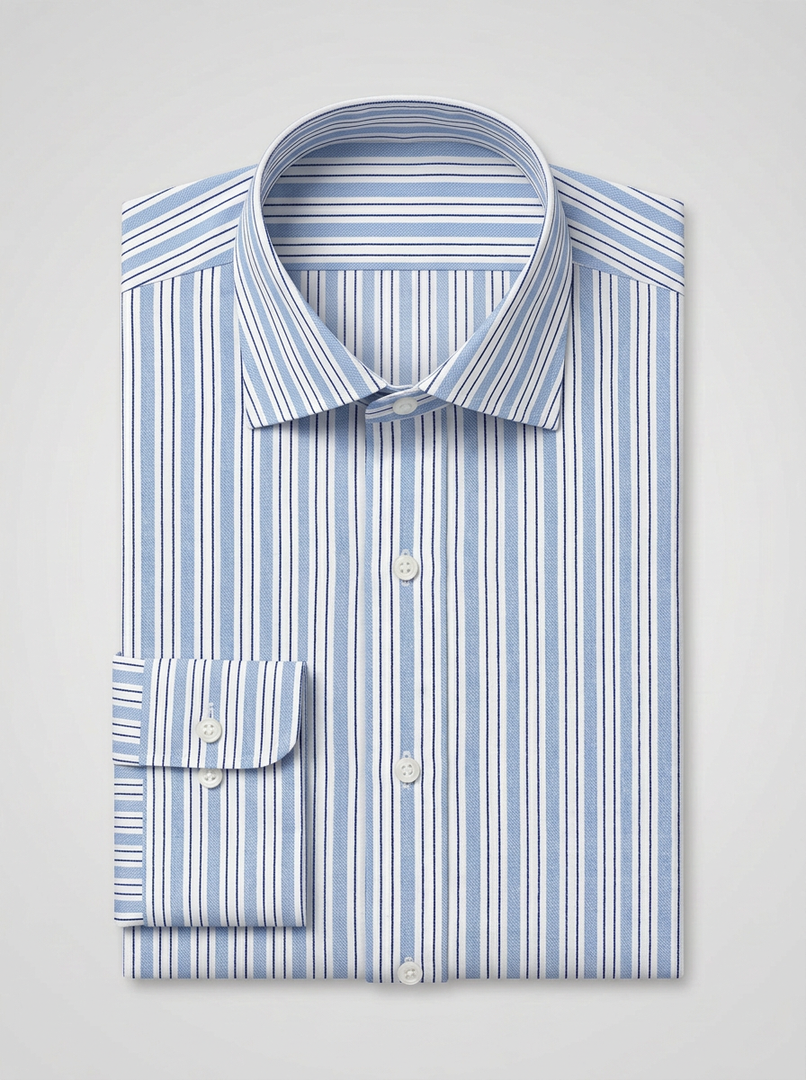 Blue Striped Long Sleeve Shirt