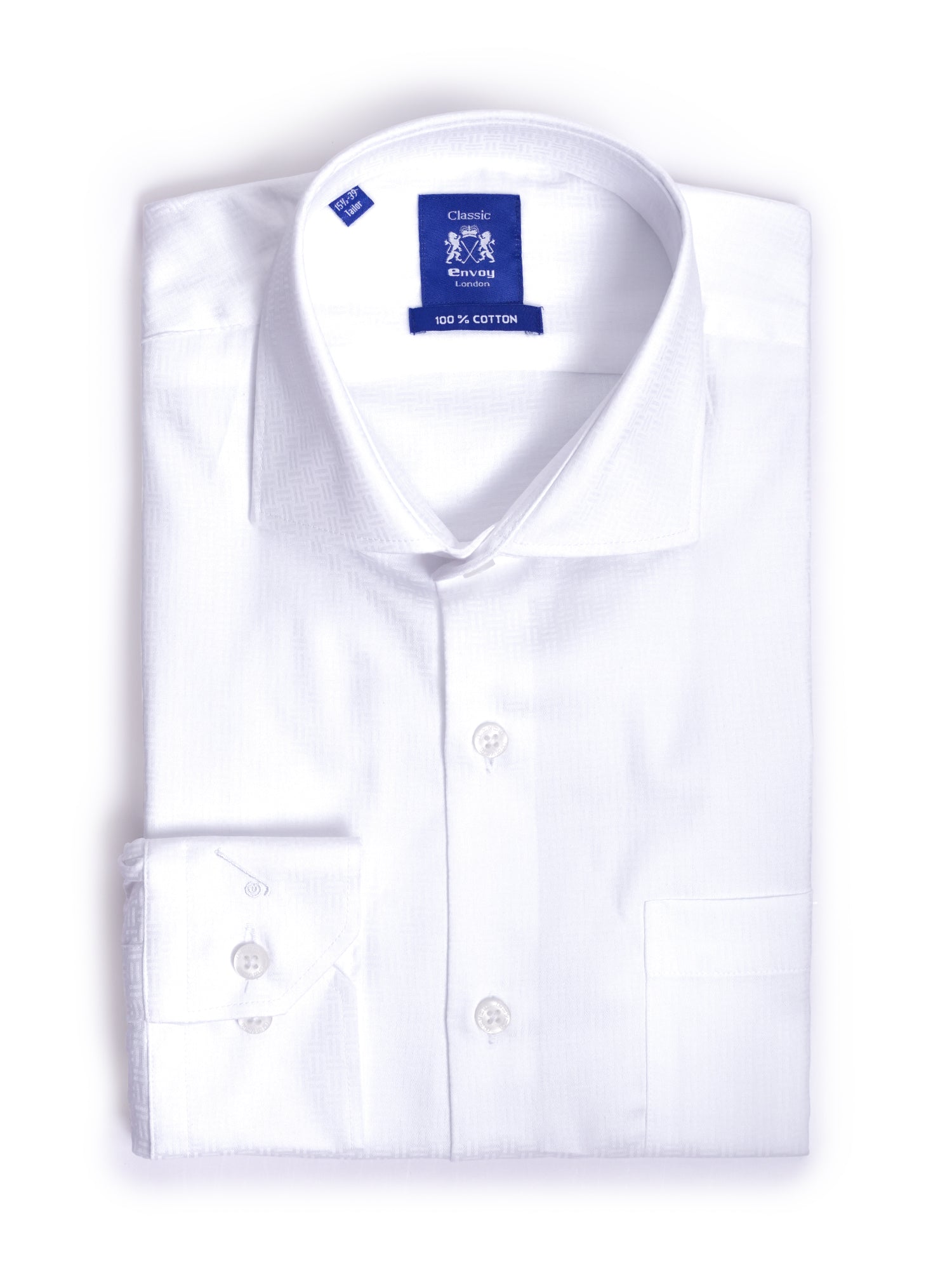 White Design Cotton Tailored Fit Formal Shirt