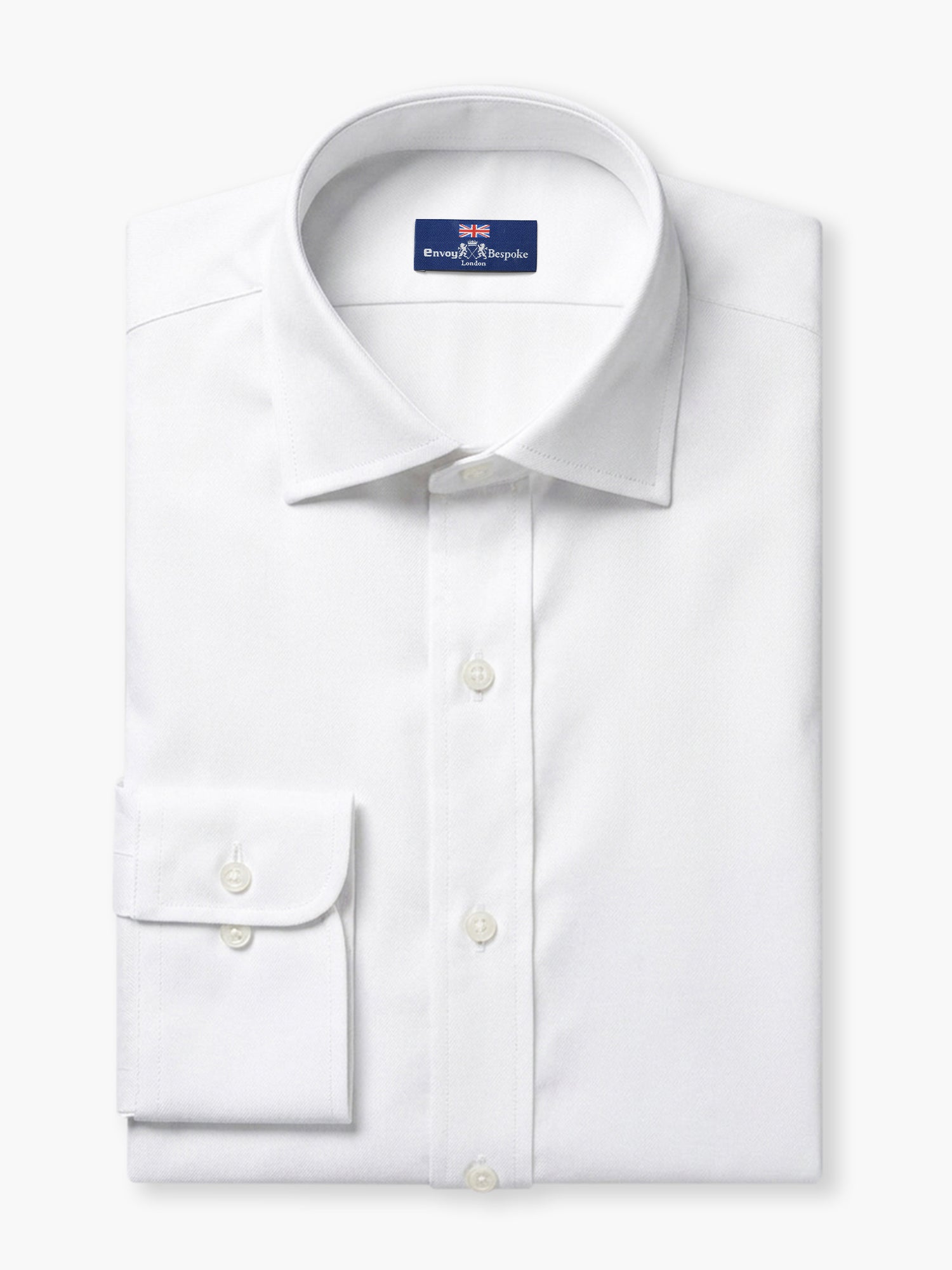 White Satin Cotton Custom Shirt