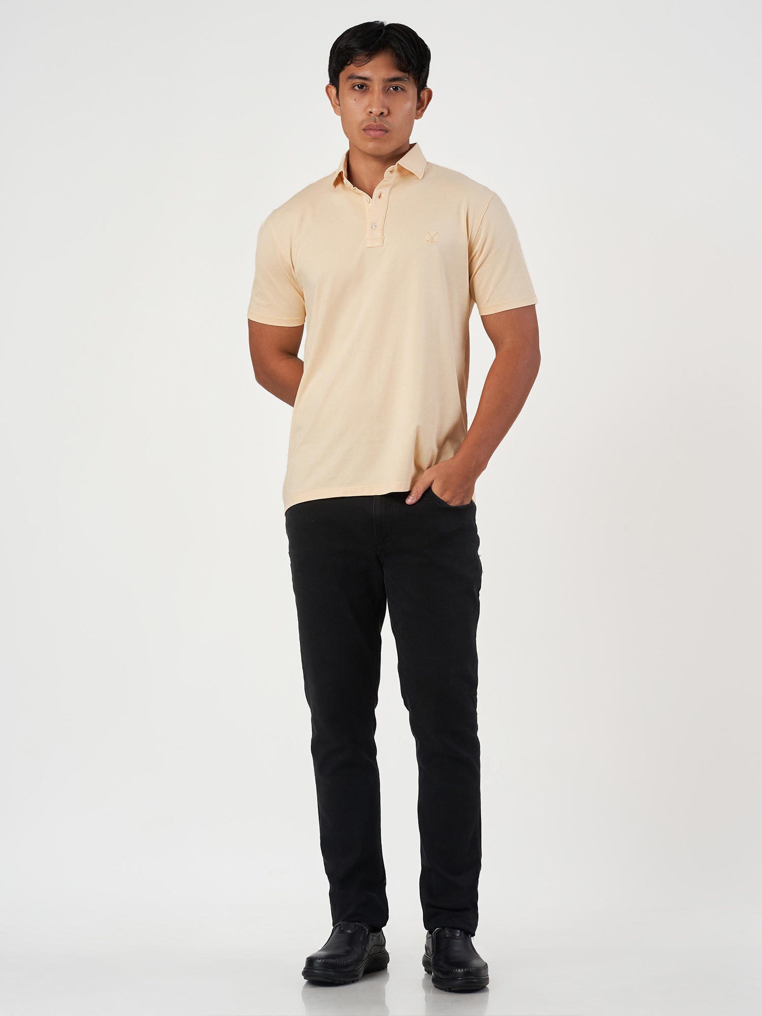 Yellow Striped Polo T-Shirt